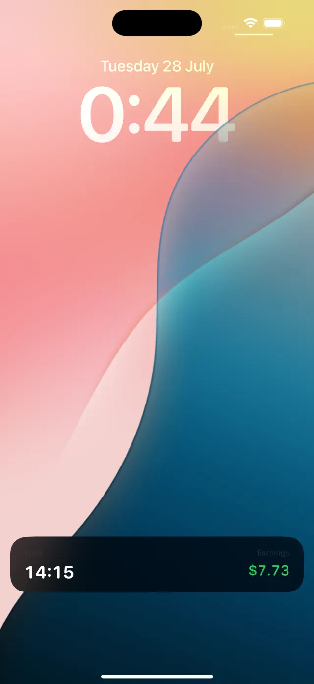 Your earnings on the Lock Screen