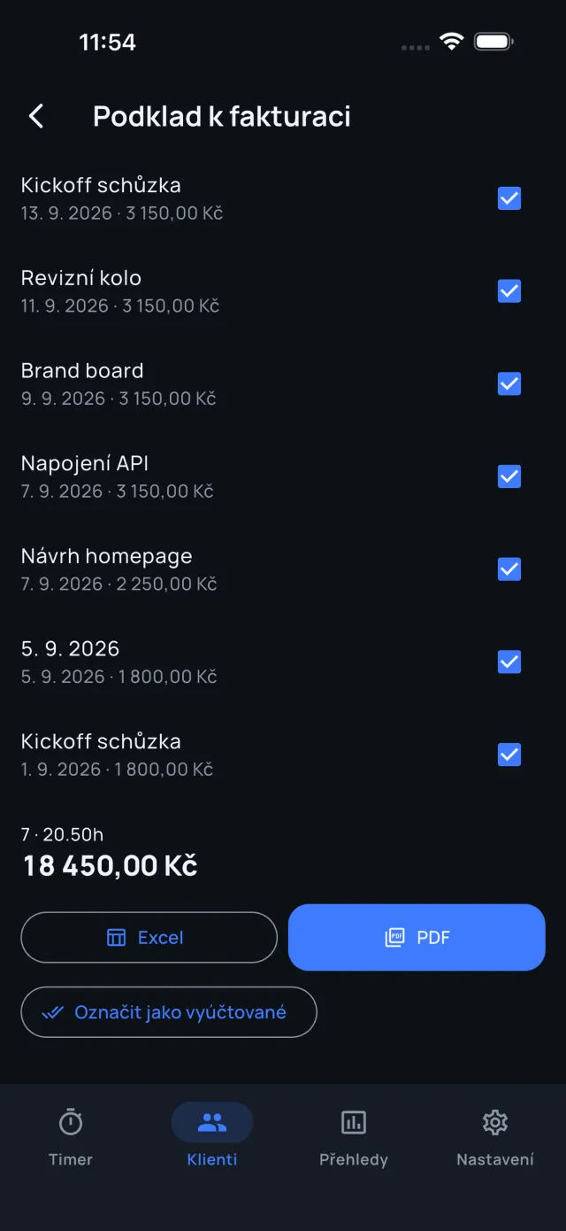 Invoice from your own records